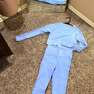 Aerie offline two piece ribbed seamless set